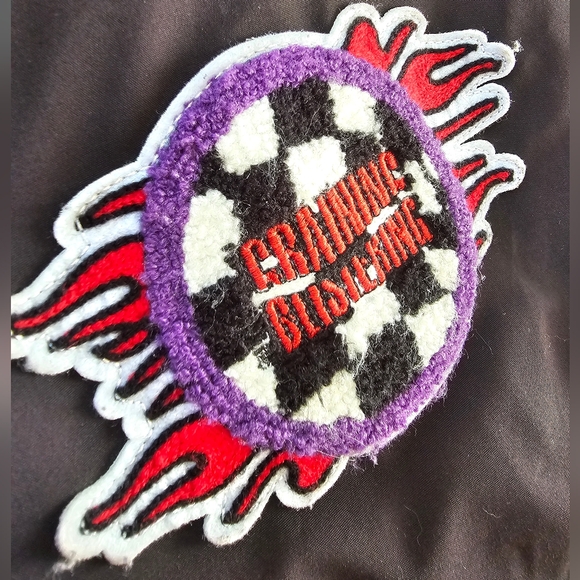 Zara Black Varsity Jacket with White Accents and Graphic Details - Picture 5 of 10